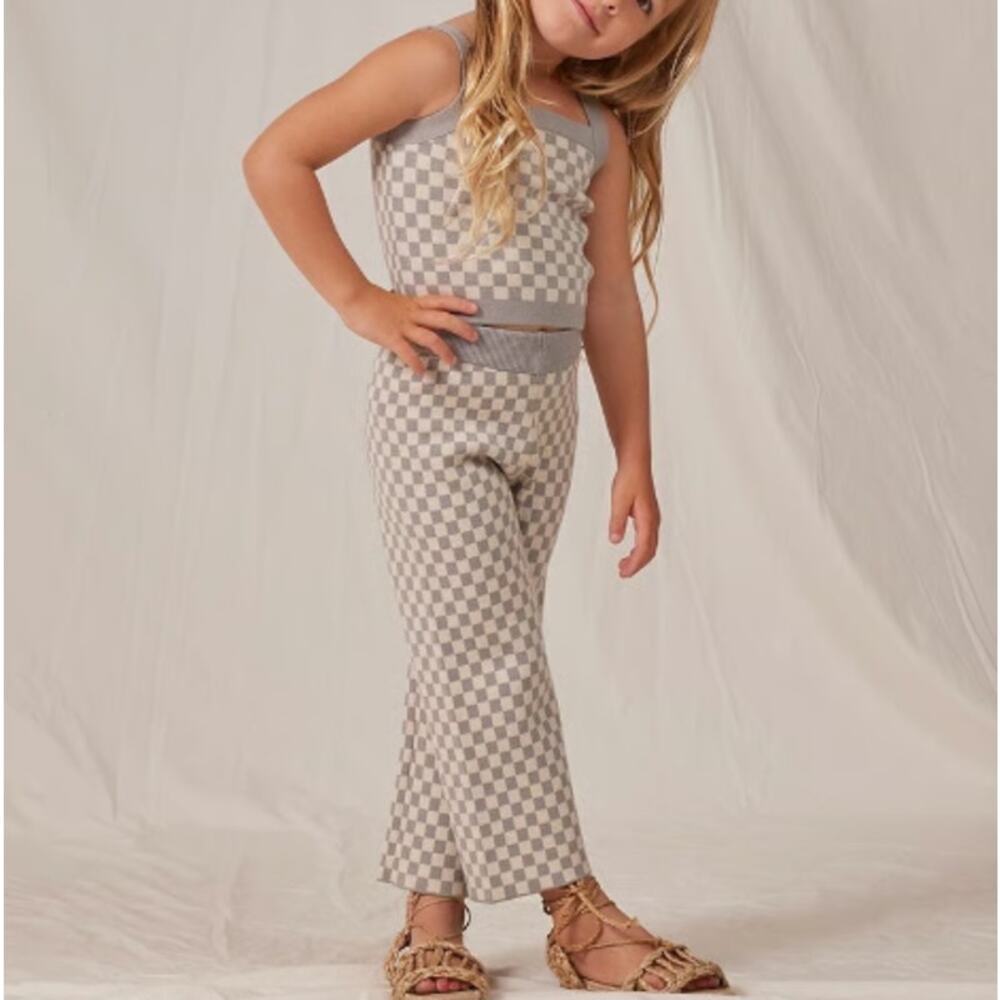 Rylee + Cru Gray Checkered Kids Matching Set - Picture 2 of 8